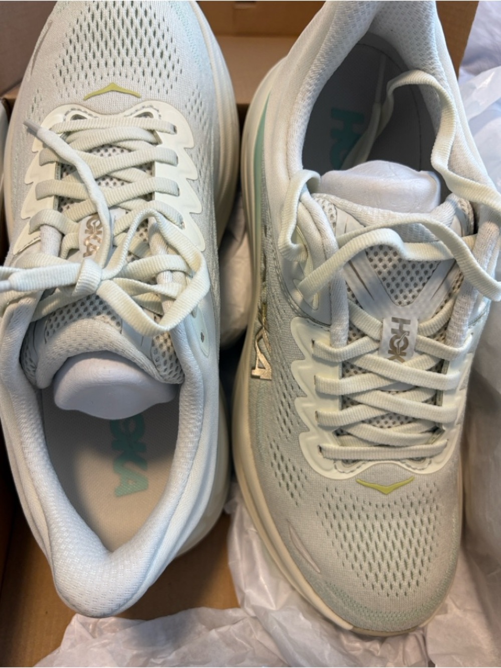 Hoka Women's Light Mint & Seafoam Running Sneakers